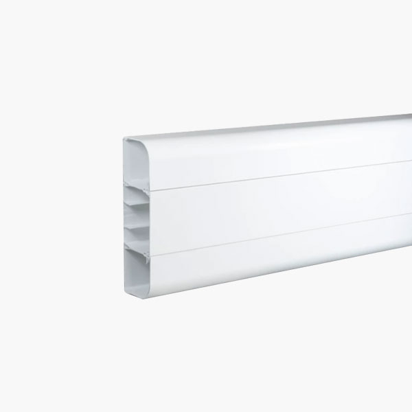 Decoduct 160X50MM, 3 Compartment PVC DADO Trunking, Profile 1