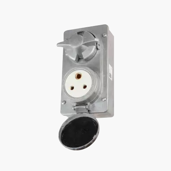 Lewden 3 Pin Switched Socket Metal Range, IP66, 230V