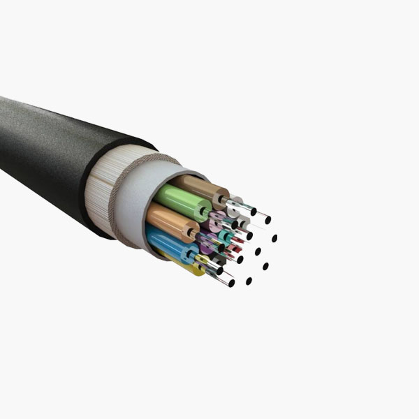 Opticel Fiber Optic Cable, 12 Fiber Rated, Black