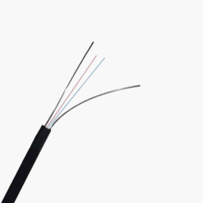 Opticel Fiber Optic Cable, 4 Fiber Rated, Black.