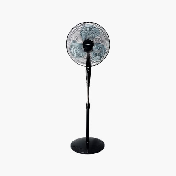 Khind 16 Inch Stand Fan, 3 Leaf AS Blade, 3 Speed One-Touch Control, Dark Grey