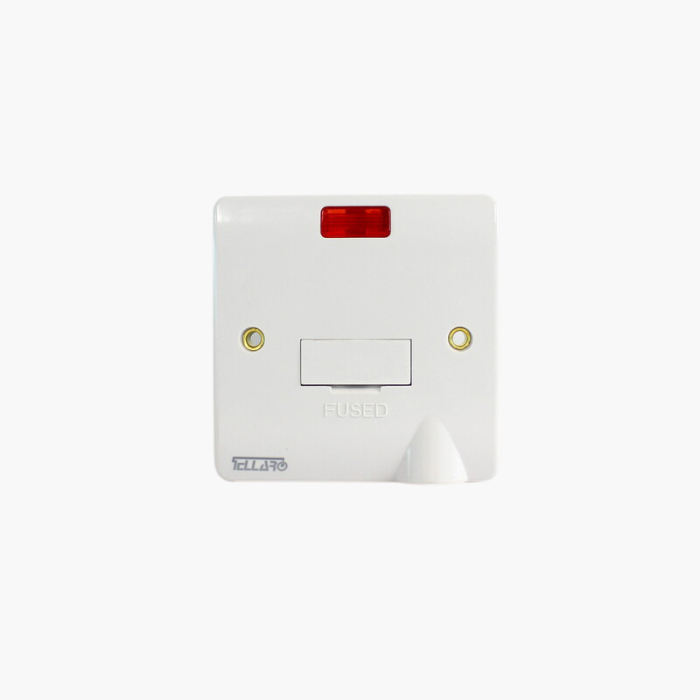 Tellaro Unswitched Fused Connection Unit with Neon Indicator, 13Amp, Victoria T1413