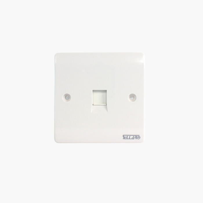 Tellaro Data Socket Face Plate, 1 Gang RJ45 , Victoria T1442