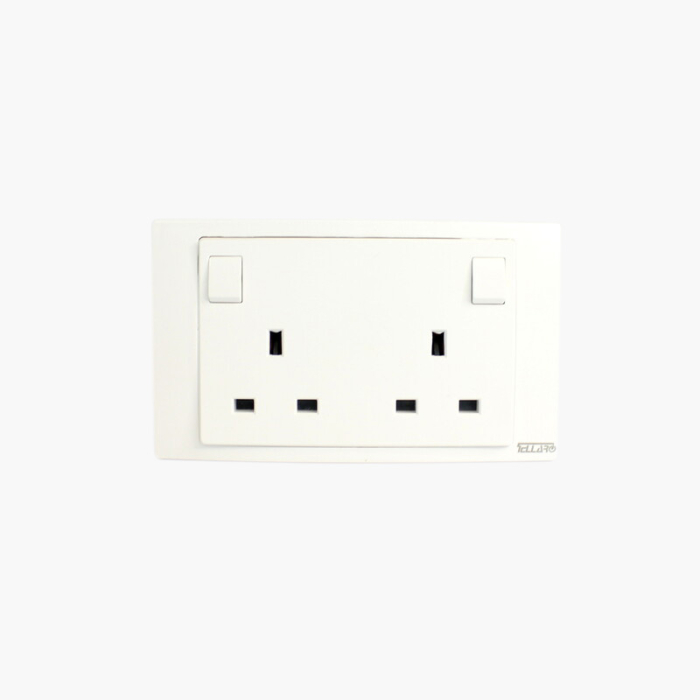 Tellaro 13 Amp Double Switch Sockets