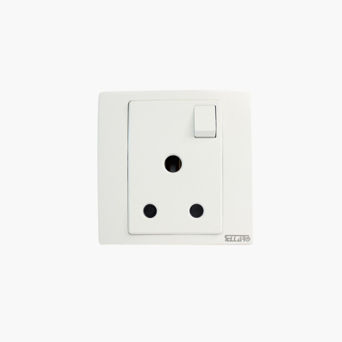 Tellaro Switched Socket Outlet, Screwless, 15Amp, Toronto T2429